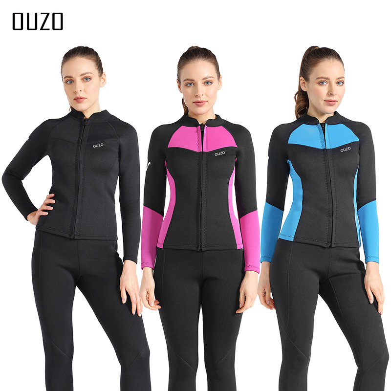 1.5mm CR Neoprene Women's Wetsuit Top | Long Sleeve Surf & Dive Jacket